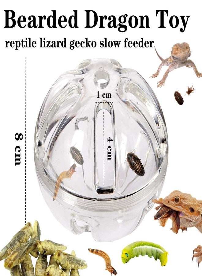 Odebyata Bearded Dragon Toy, Reptiles Lizard Geckos Large Worms Hornworms Slow Feeder,Chameleon Feeding Ball Toy Enrichment Interactive Feeding Ball Toy for Reptiles Tank Terrarium Decor - Image 2